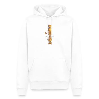 Artiste du chat orange au niveau de l’eau - Sweat à capuche Premium bio Homme - blanc - Devant - Nico (187cm)