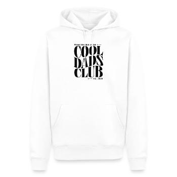 Club des papas cool - Cadeau pour futurs papas 2026 - Sweat à capuche Premium bio Homme - blanc - Devant - Nico (187cm)
