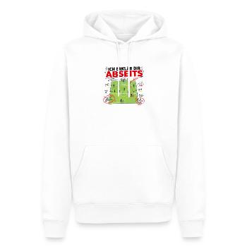 Abseits Erklärt Chaos Fußball Taktik Lustig  - Männer Premium Bio Hoodie - Weiß - Vorne - Nico (187cm)