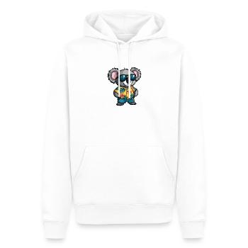 Vacances dans la bande dessinée Koala - Sweat à capuche Premium bio Homme - blanc - Devant - Nico (187cm)