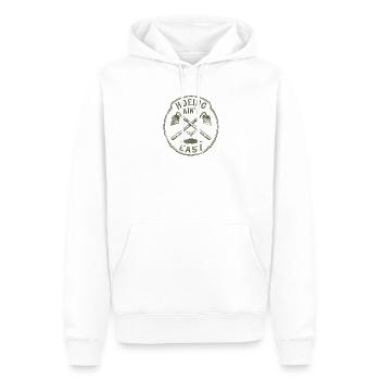 Hacken ist nicht einfach – Gartenarbeit für Frauen - Männer Premium Bio Hoodie - Weiß - Vorne - Nico (187cm)