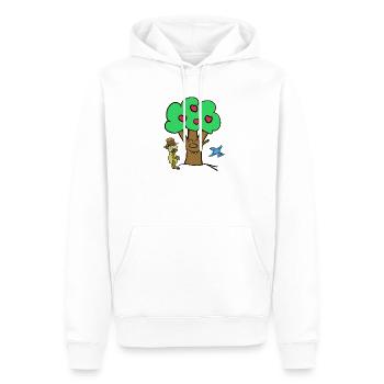 Pommier Arbre Ours en peluche Enfant d’été - Sweat à capuche Premium bio Homme - blanc - Devant - Nico (187cm)
