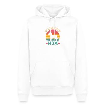Schnauzer Mom Retro Sunset - Sweat à capuche Premium bio Homme - blanc - Devant - Nico (187cm)