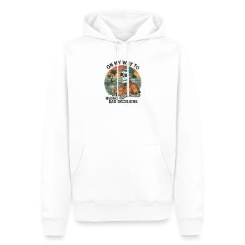 L’humour des fêtes en route vers de mauvaises décisions - Sweat à capuche Premium bio Homme - blanc - Devant - Nico (187cm)