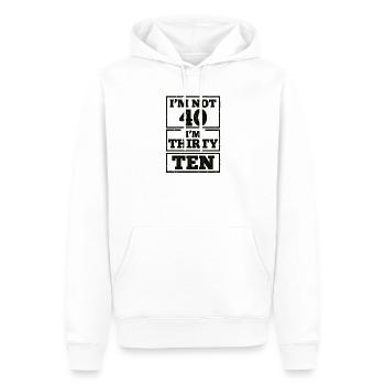 Ich Bin Nicht 40, Ich Habe 30. Geburtstag - Männer Premium Bio Hoodie - Weiß - Vorne - Nico (187cm)