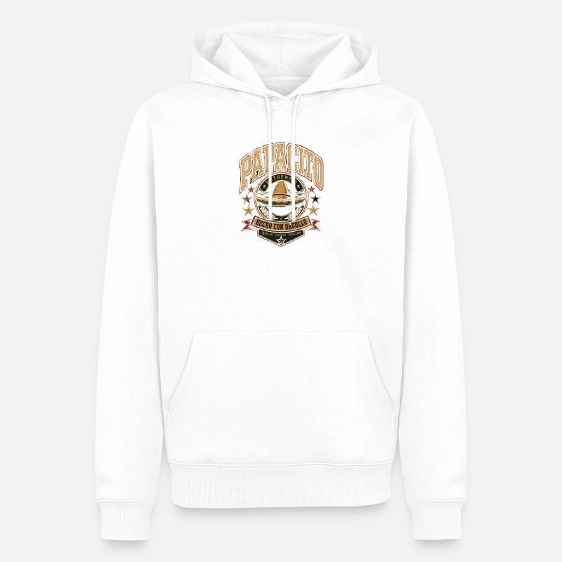 PAPACITO Mexiko Tradition Shirt - Männer Premium Bio Hoodie - Weiß