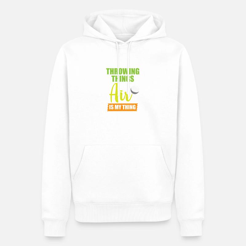 Diskuswurf Diskuswerfen Diskus diskuswerfer - Männer Premium Bio Hoodie - Weiß