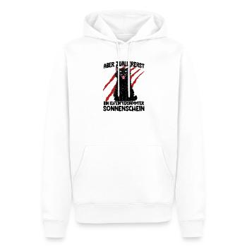 Chaos Katze schwarze Katze Zoomies Goblin Humor - Männer Premium Bio Hoodie - Weiß - Vorne - Nico (187cm)