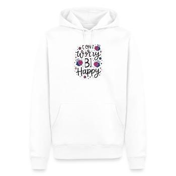 LGBT Pride Month - Don't Worry By Happy - Men’s Premium Organic Hoodie - white - Front - Nico (187cm)