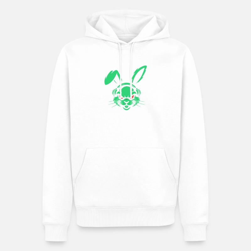 Rythmes néon - Sweat à capuche Premium bio Homme - blanc