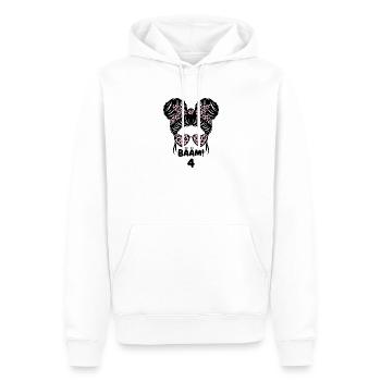 Quatrième anniversaire pour une fille d’anniversaire - Sweat à capuche Premium bio Homme - blanc - Devant - Nico (187cm)