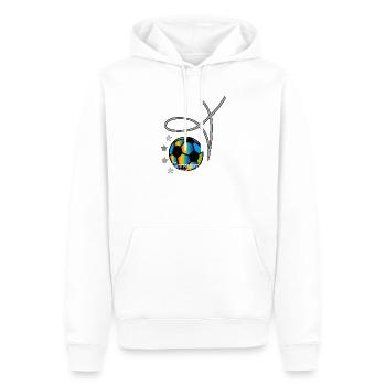 Fußball Event - Männer Premium Bio Hoodie - Weiß - Vorne - Nico (187cm)