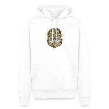 Je ne vieillis pas je deviens une légende - Sweat à capuche Premium bio Homme - blanc - Devant - Nico (187cm)