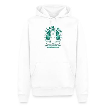 No Prob Llama Just Chill - Männer Premium Bio Hoodie - Weiß - Vorne - Nico (187cm)