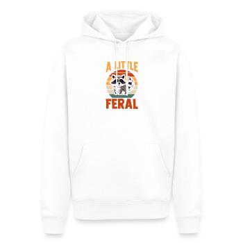 A Little Feral Raccoon Trash Panda - Männer Premium Bio Hoodie - Weiß - Vorne - Nico (187cm)