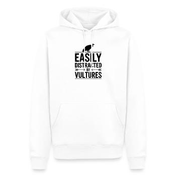 Expressions du Vautour Vautour Drôle de Vautour - Sweat à capuche Premium bio Homme - blanc - Devant - Nico (187cm)
