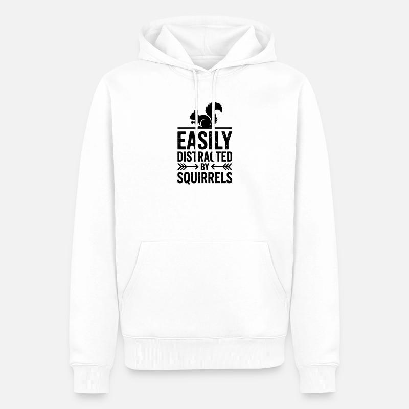 Eichhörnchen Sprüche Lustig Eichhörnchen Geschenk - Männer Premium Bio Hoodie - Weiß
