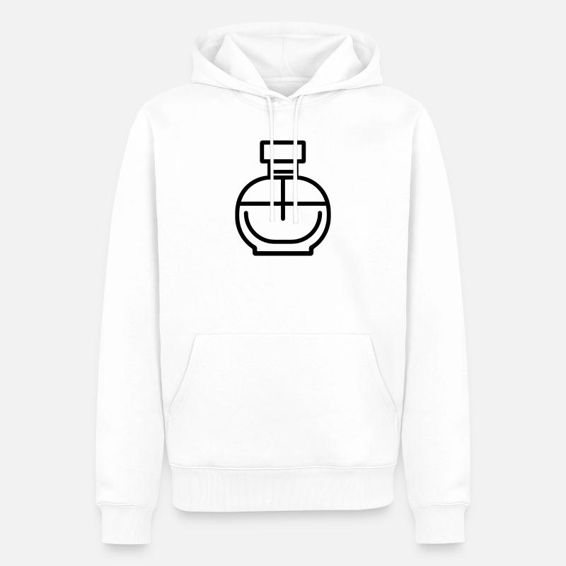 flacon de parfum - Sweat à capuche Premium bio Homme - blanc