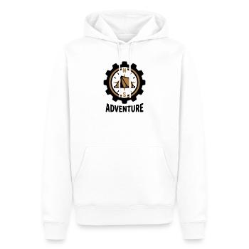 Abenteuer Kompass Zelt Camping Wandergruppe - Männer Premium Bio Hoodie - Weiß - Vorne - Nico (187cm)