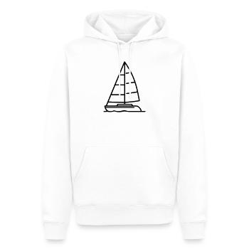 Katamaran - Männer Premium Bio Hoodie - Weiß - Vorne - Nico (187cm)