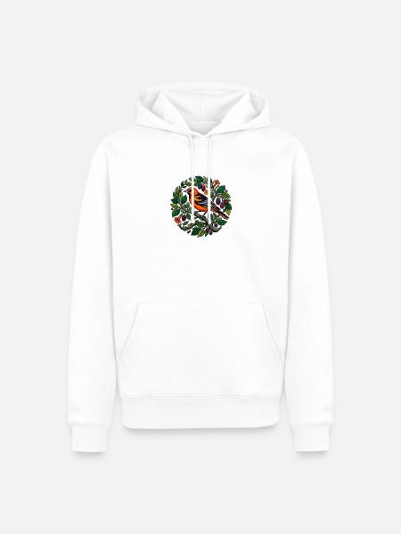 Vintage-Pirol - Männer Premium Bio Hoodie - Weiß