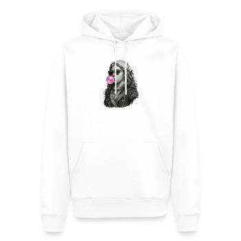 Anne Bonny Marin Vintage aux bulles roses - Sweat à capuche Premium bio Homme - blanc - Devant - Nico (187cm)