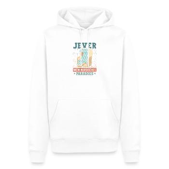 Nordisches Strandkorb Paradies - Männer Premium Bio Hoodie - Weiß - Vorne - Nico (187cm)