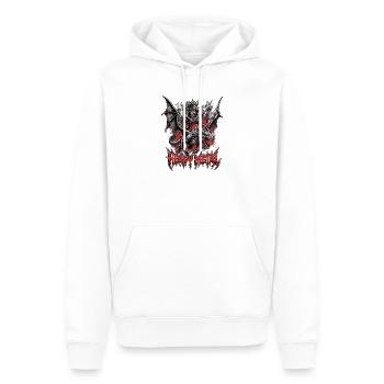 Heavy Metal Drache Dämon - Männer Premium Bio Hoodie - Weiß - Vorne - Nico (187cm)
