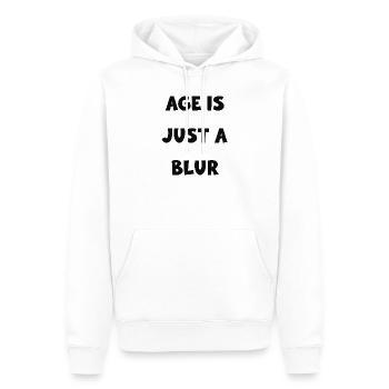 L’âge est juste flou - Sweat à capuche Premium bio Homme - blanc - Devant - Nico (187cm)