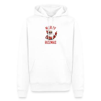 Merry Rizzmas Funny Santa Christmas Gift - Men’s Premium Organic Hoodie - white - Front - Nico (187cm)
