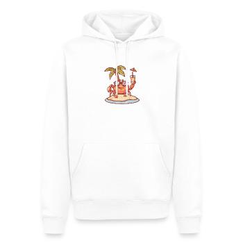Vacances d’été Crabe Crabe - Sweat à capuche Premium bio Homme - blanc - Devant - Nico (187cm)