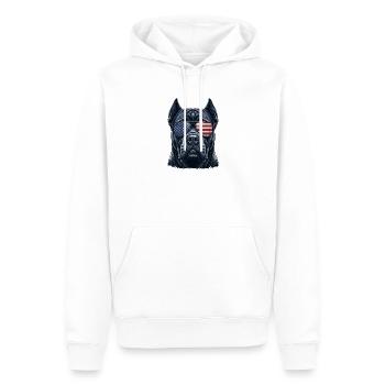 Cane Corso USA Sunglasses Patriotic - Men’s Premium Organic Hoodie - white - Front - Nico (187cm)