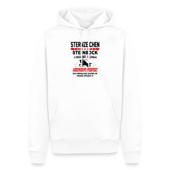 Steinbock Sternzeichen Horoskop Aszendent Perfekt - Männer Premium Bio Hoodie - Weiß - Vorne - Nico (187cm)
