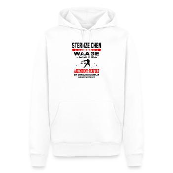 Waage Sternzeichen Horoskop Aszendent Perfekt - Männer Premium Bio Hoodie - Weiß - Vorne - Nico (187cm)