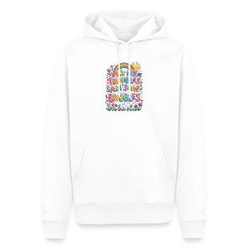 All My Troubles Are Soap Bubbles - Men’s Premium Organic Hoodie - white - Front - Nico (187cm)