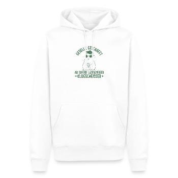 Geselle geschafft Lizenzierter Klugscheißer - Männer Premium Bio Hoodie - Weiß - Vorne - Nico (187cm)