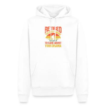 Hiking Mountain Trail Backpacking Outdoors Retired - Men’s Premium Organic Hoodie - white - Front - Nico (187cm)