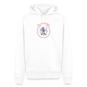 Bientôt Maman 2027 Annonce Grossesse Cadeau - Sweat à capuche Premium bio Homme - blanc - Devant - Nico (187cm)
