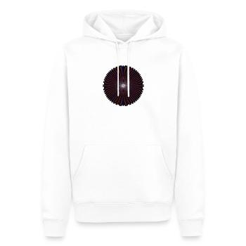 Roter Spiralkreis Optische Spirale - Männer Premium Bio Hoodie - Weiß - Vorne - Nico (187cm)
