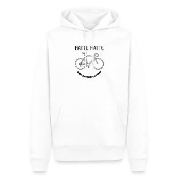 Hätte Hätte Fahrradkette lustige Fahrrad Sprüche - Männer Premium Bio Hoodie - Weiß - Vorne - Nico (187cm)