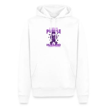 Mari – Éducation à la maladie d’Alzheimer - Sweat à capuche Premium bio Homme - blanc - Devant - Nico (187cm)