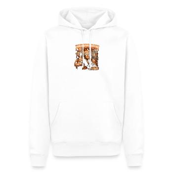 Gründervater Thomas Jefferson, 4. Juli - Männer Premium Bio Hoodie - Weiß - Vorne - Nico (187cm)