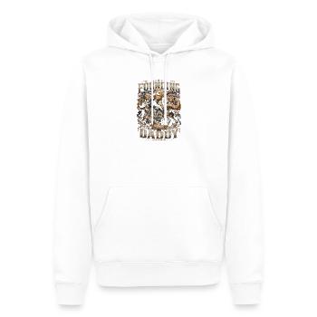 Gründervater Thomas Jefferson, 4. Juli - Männer Premium Bio Hoodie - Weiß - Vorne - Nico (187cm)