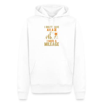 Randonnée sur sentier de montagne Randonnée en plein air Braconnage - Sweat à capuche Premium bio Homme - blanc - Devant - Nico (187cm)