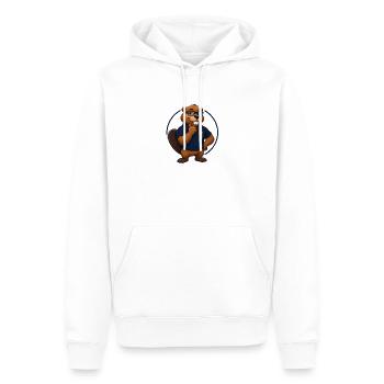 Benno Biber, banquier - Sweat à capuche Premium bio Homme - blanc - Devant - Nico (187cm)