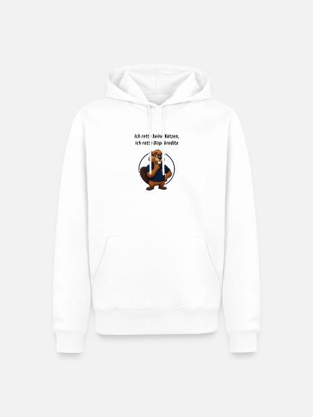 Benno Biber Banker - Dispokredite - Männer Premium Bio Hoodie - Weiß