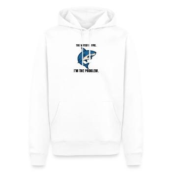 Hai dit : Je suis le problème - Sweat à capuche Premium bio Homme - blanc - Devant - Nico (187cm)