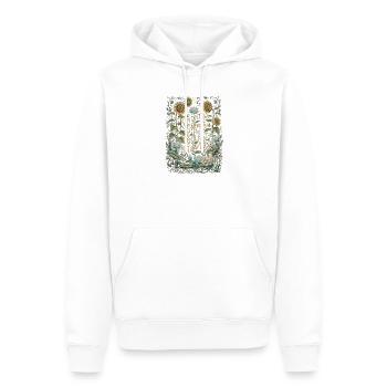 La gentillesse fait pousser les fleurs les plus fraîches - Sweat à capuche Premium bio Homme - blanc - Devant - Nico (187cm)