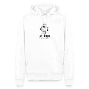 Ich Lächele Innerlich Lustiger Mürrischer Vogel - Männer Premium Bio Hoodie - Weiß - Vorne - Nico (187cm)