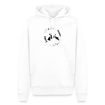 Amour du lapin de l’anneau stellaire - Sweat à capuche Premium bio Homme - blanc - Devant - Nico (187cm)